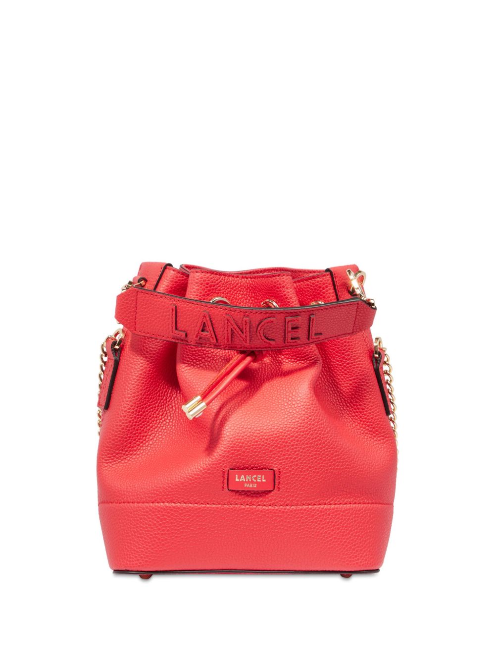 Lancel Ninon De Lancel 小号皮质水桶包 - 橘色