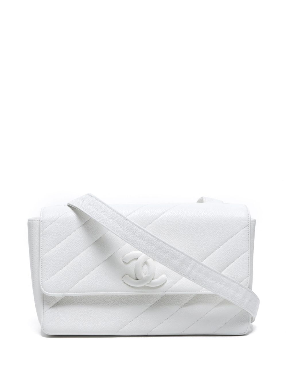 CHANEL Pre-Owned CC 单肩包（1985-1993年典藏款） - 白色