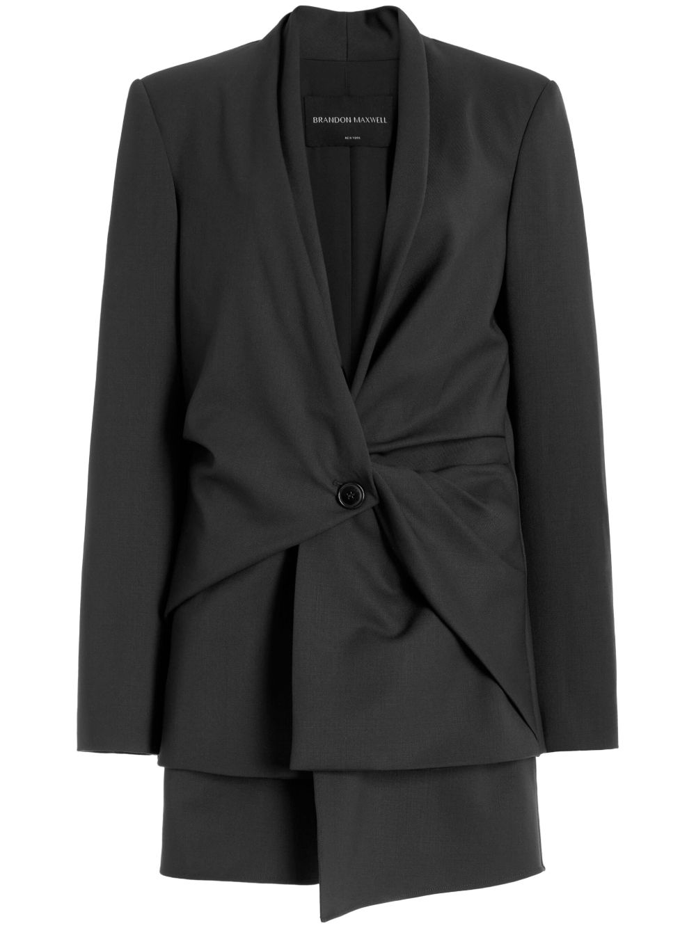 Brandon Maxwell gathered-detail blazer - 黑色