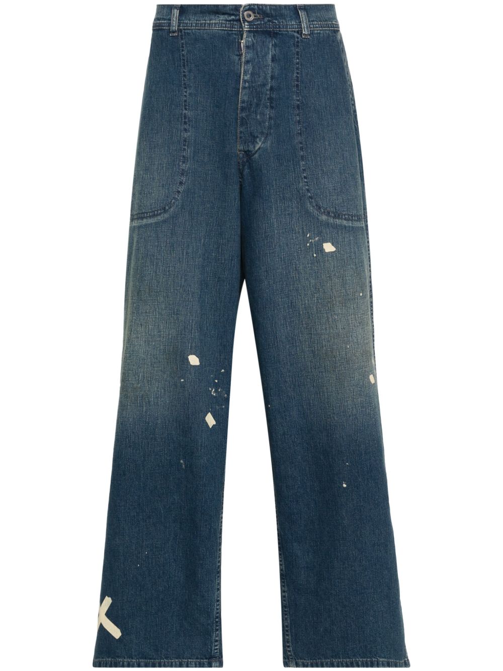 Maison Margiela 低腰直筒牛仔裤 - 蓝色