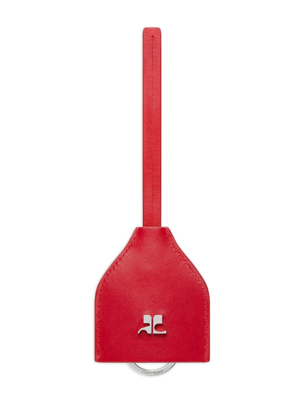 Courrèges logo标牌钥匙扣 - 红色
