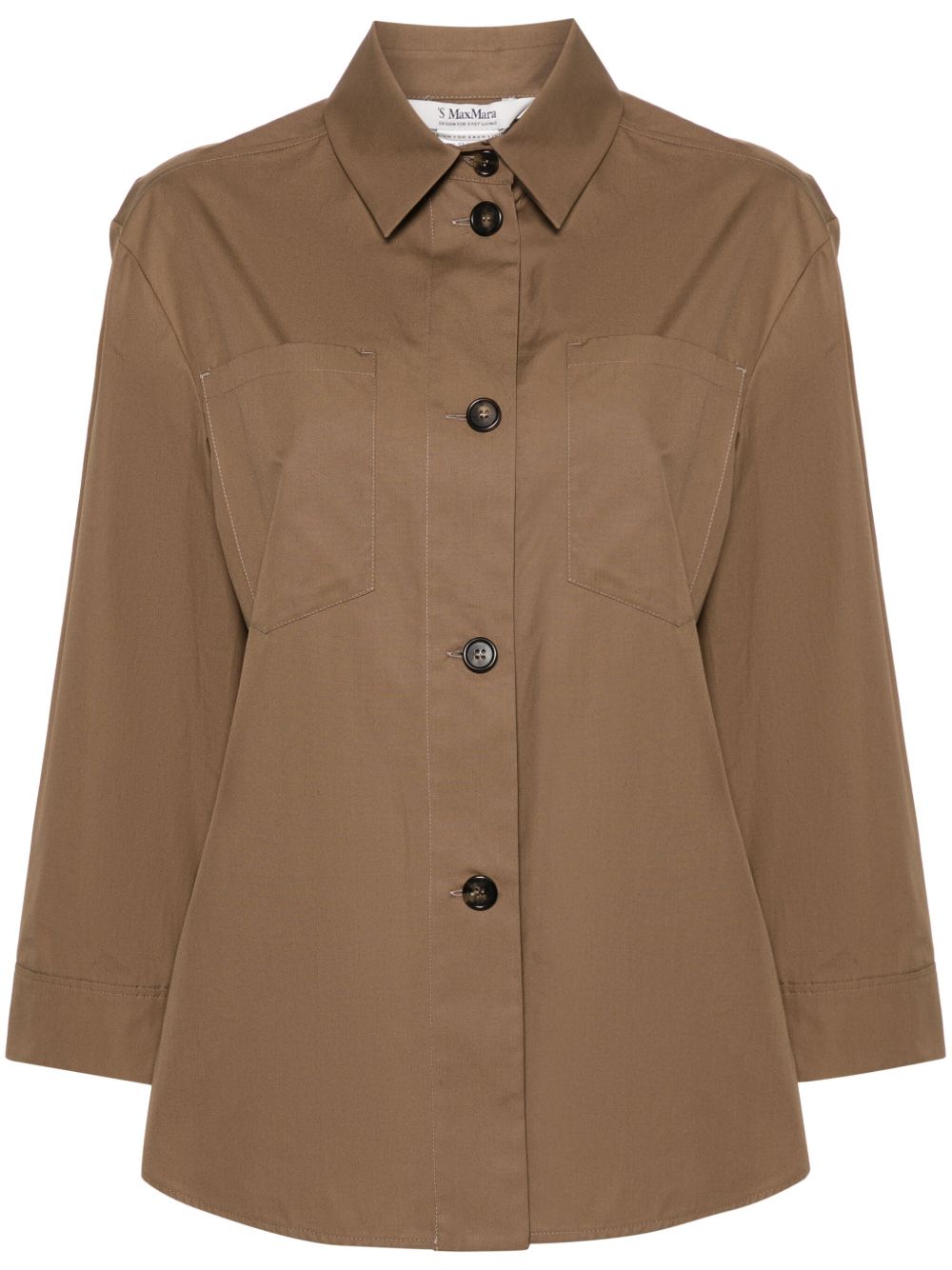 'S Max Mara Epsilon 府绸衬衫 - 褐色