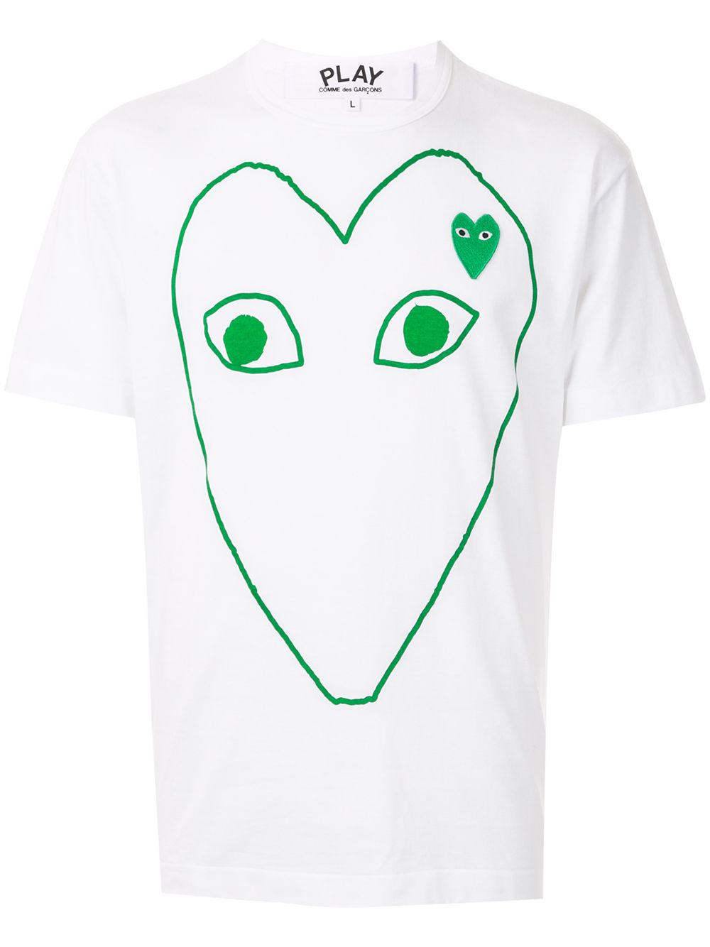 Comme Des Garçons Play logo印花T恤 - 白色
