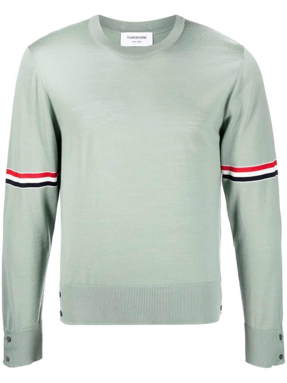Thom Browne RWB 条纹毛衣 - 绿色