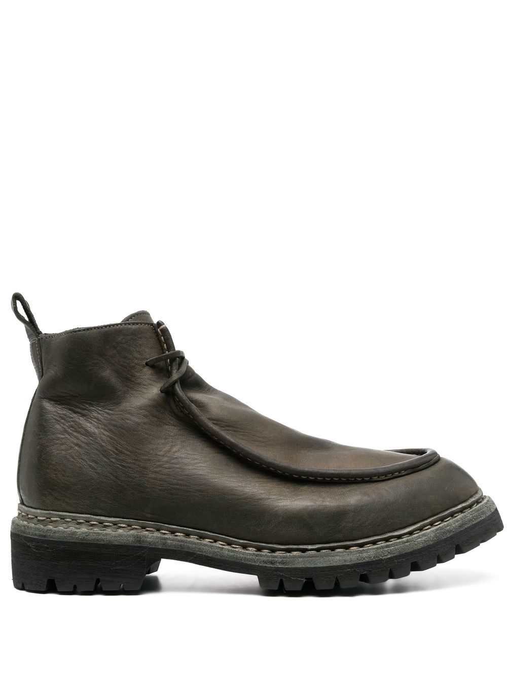Guidi 系带皮质及踝靴 - 绿色