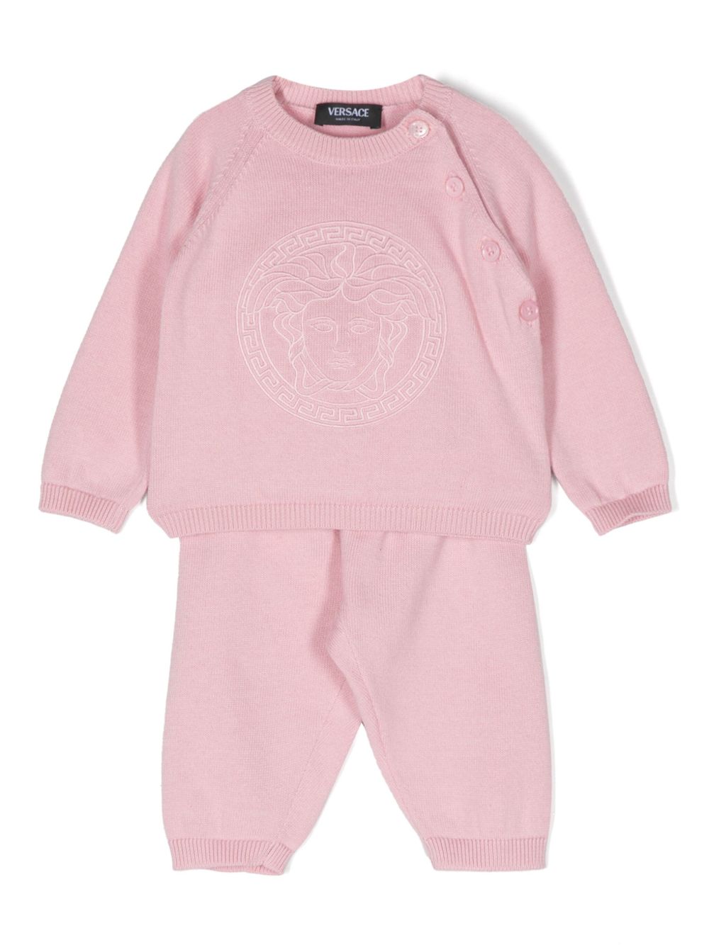 Versace Kids 美杜莎头像运动套装 - 粉色