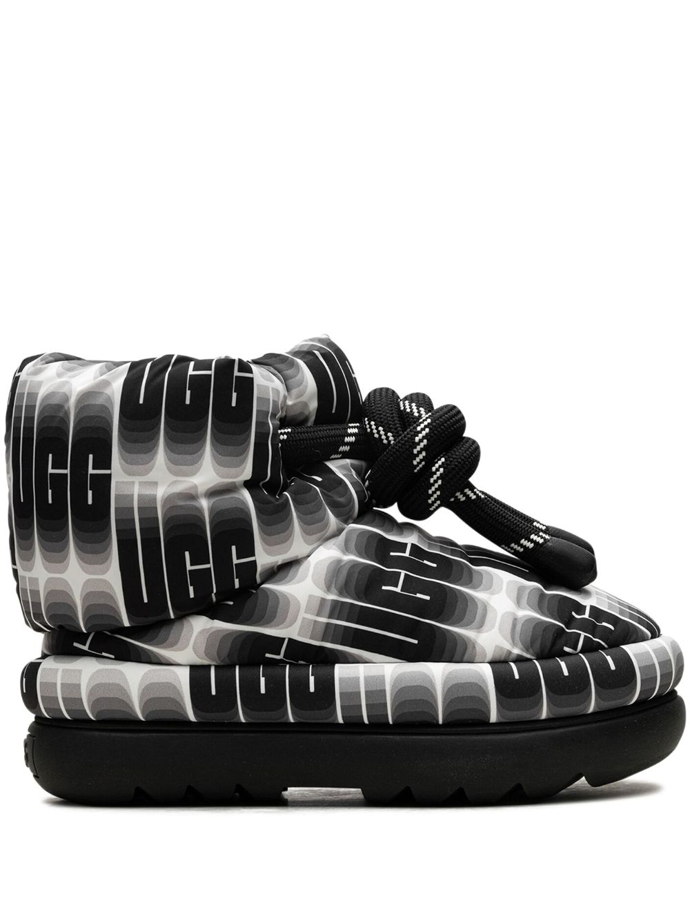UGG Classic Maxi Wavelength Short Black/White 靴子 - 黑色