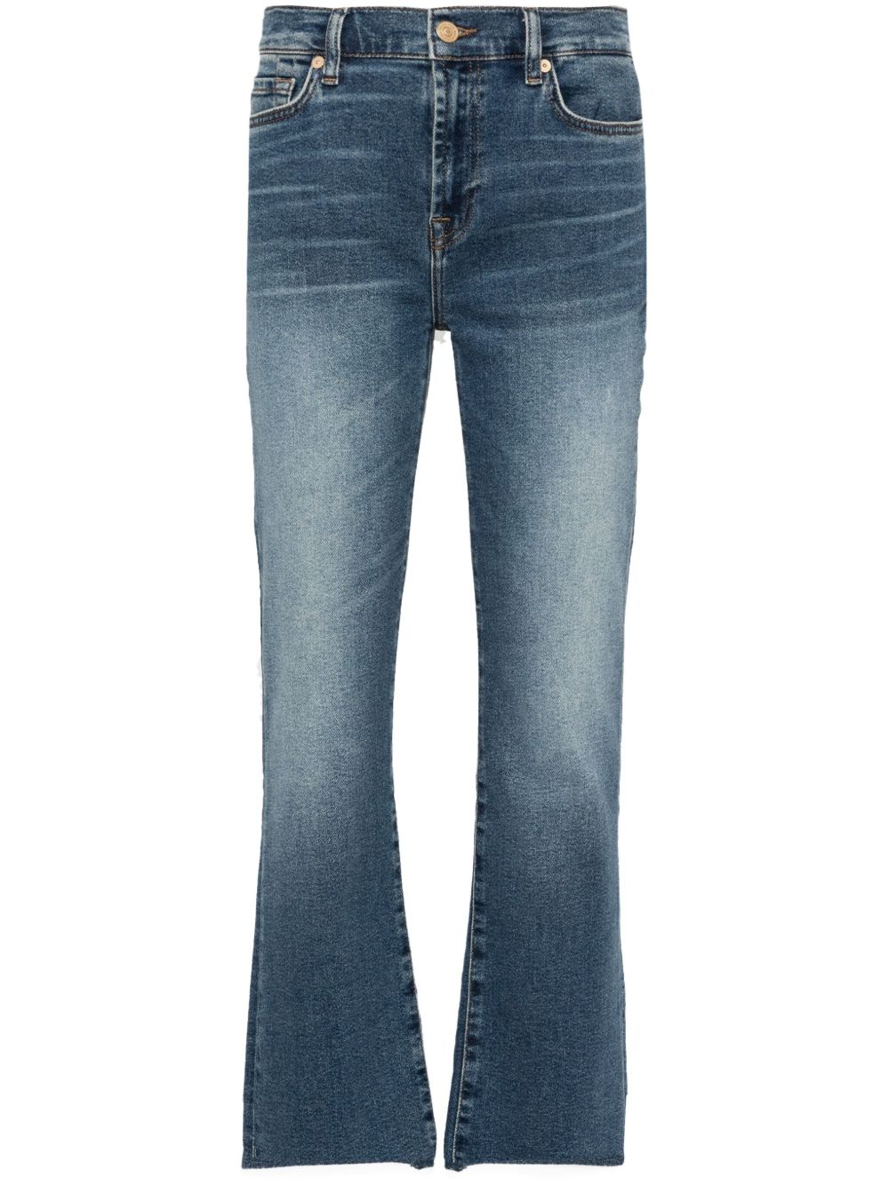 7 For All Mankind Daisy 中腰露踝牛仔裤 - 蓝色