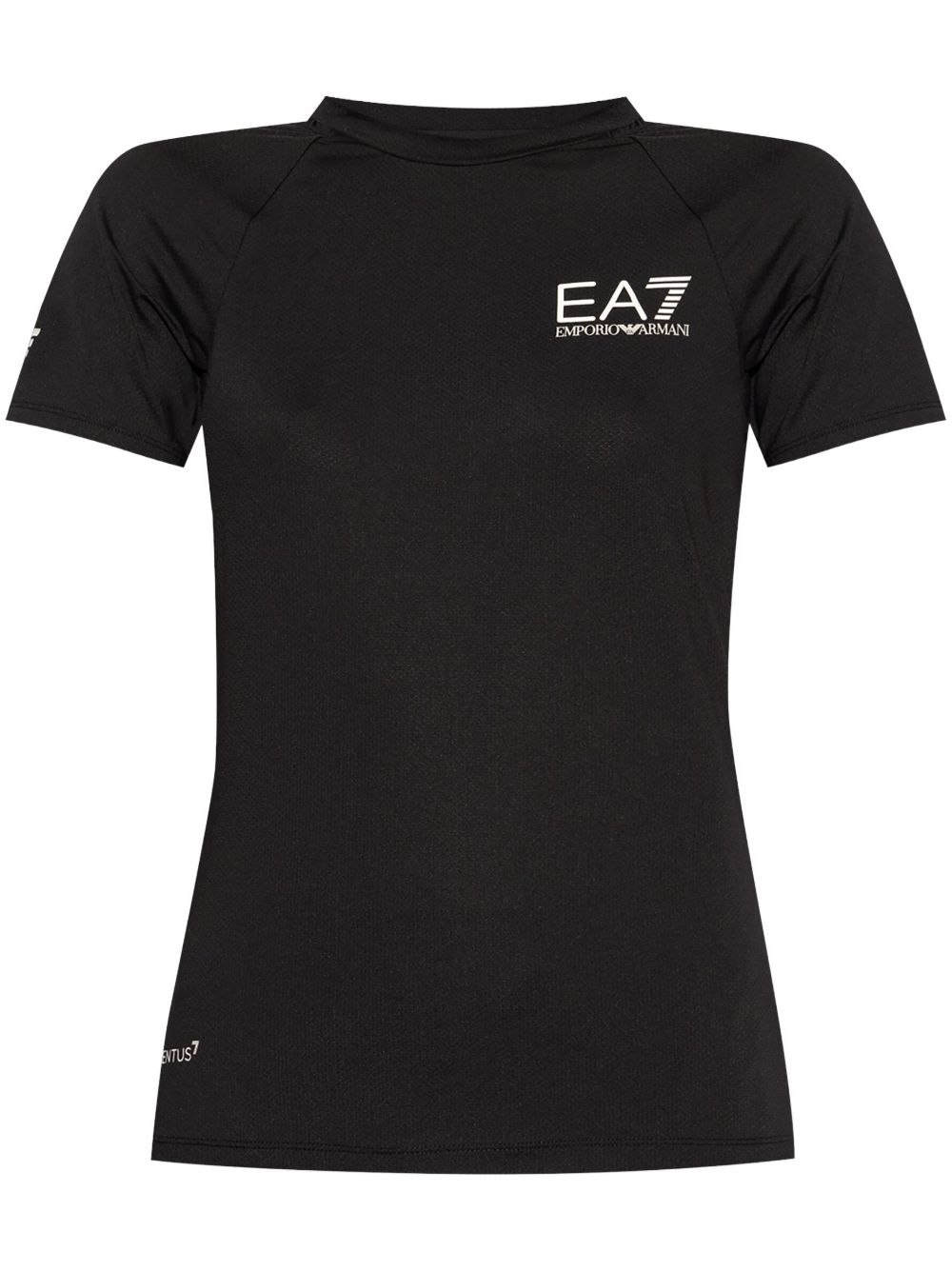 Ea7 Emporio Armani logo印花T恤 - 黑色