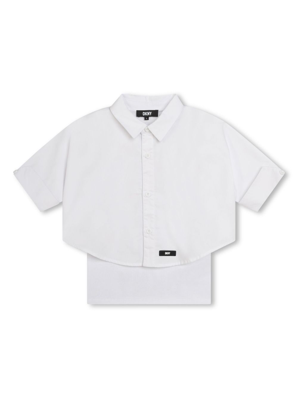 Dkny Kids 分层式棉衬衫 - 白色