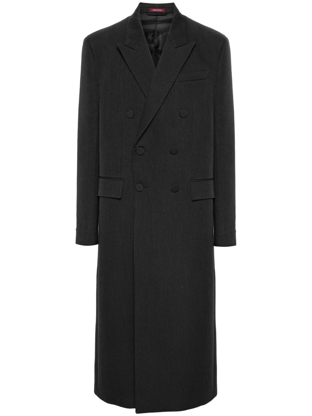 Gucci Ancora 刺绣羊毛外套 - 灰色