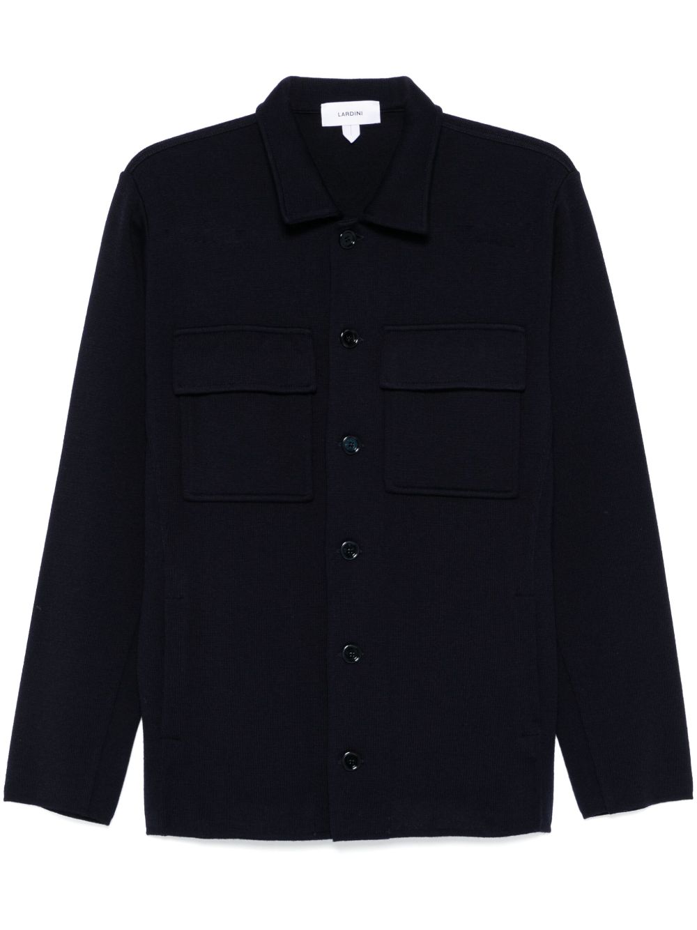 Lardini 初剪羊毛开衫 - 蓝色