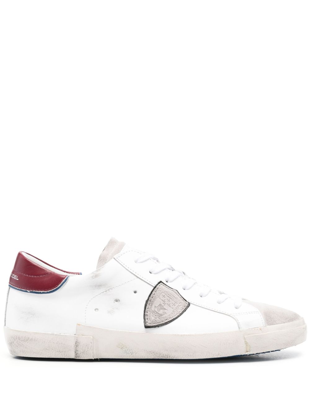 Philippe Model Paris Prsx 仿旧皮质板鞋 - 白色