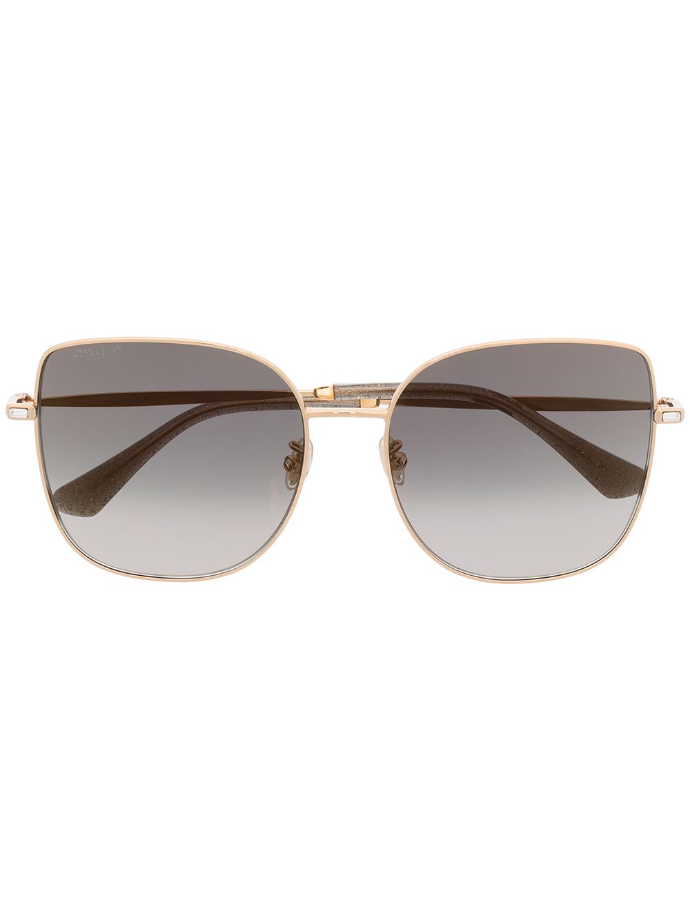 Jimmy Choo Eyewear 周仰杰 超大猫眼框太阳眼镜 - 金色