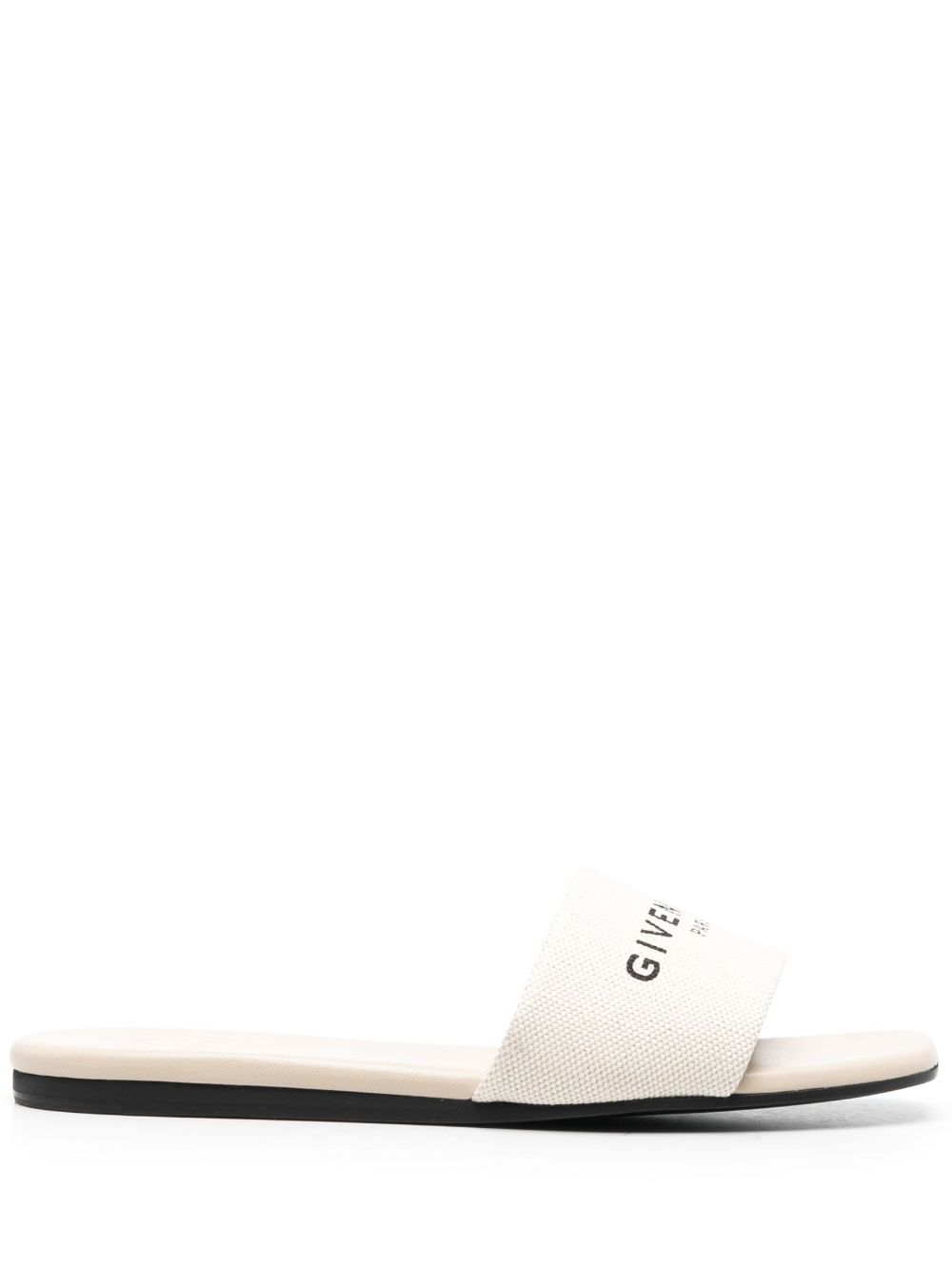 Givenchy logo印花皮质凉鞋 - 中性色