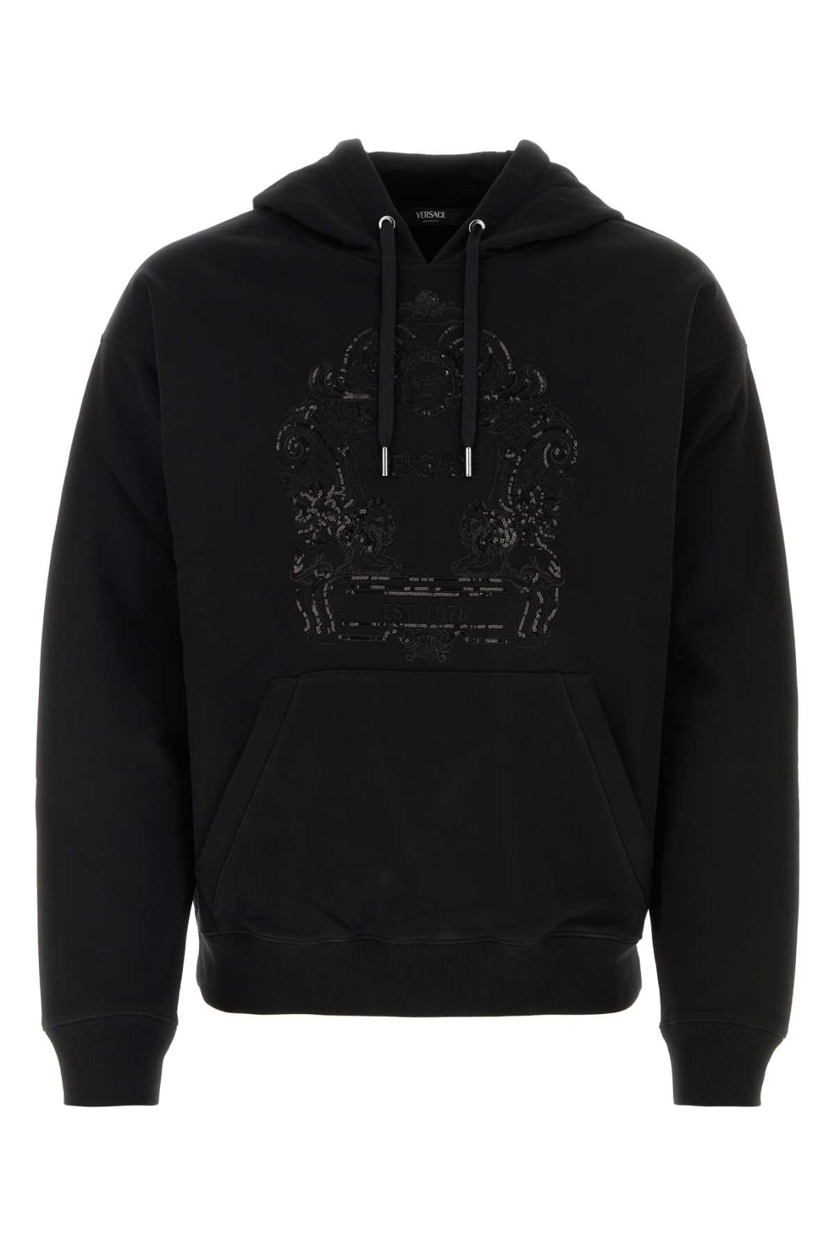 Versace Black Cotton Sweatshirt