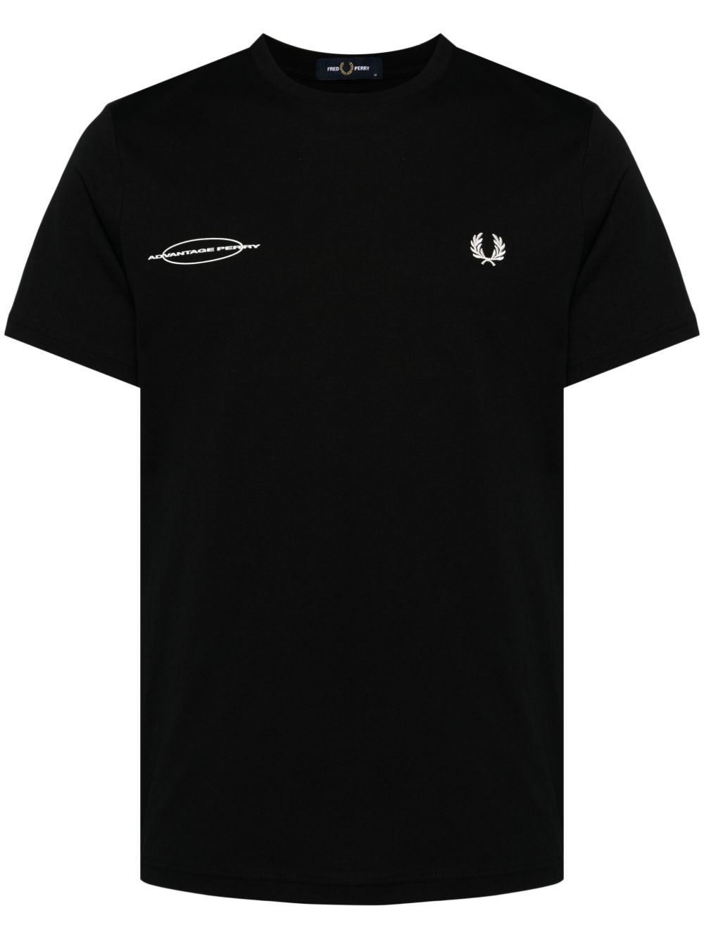 Fred Perry logo刺绣T恤 - 黑色