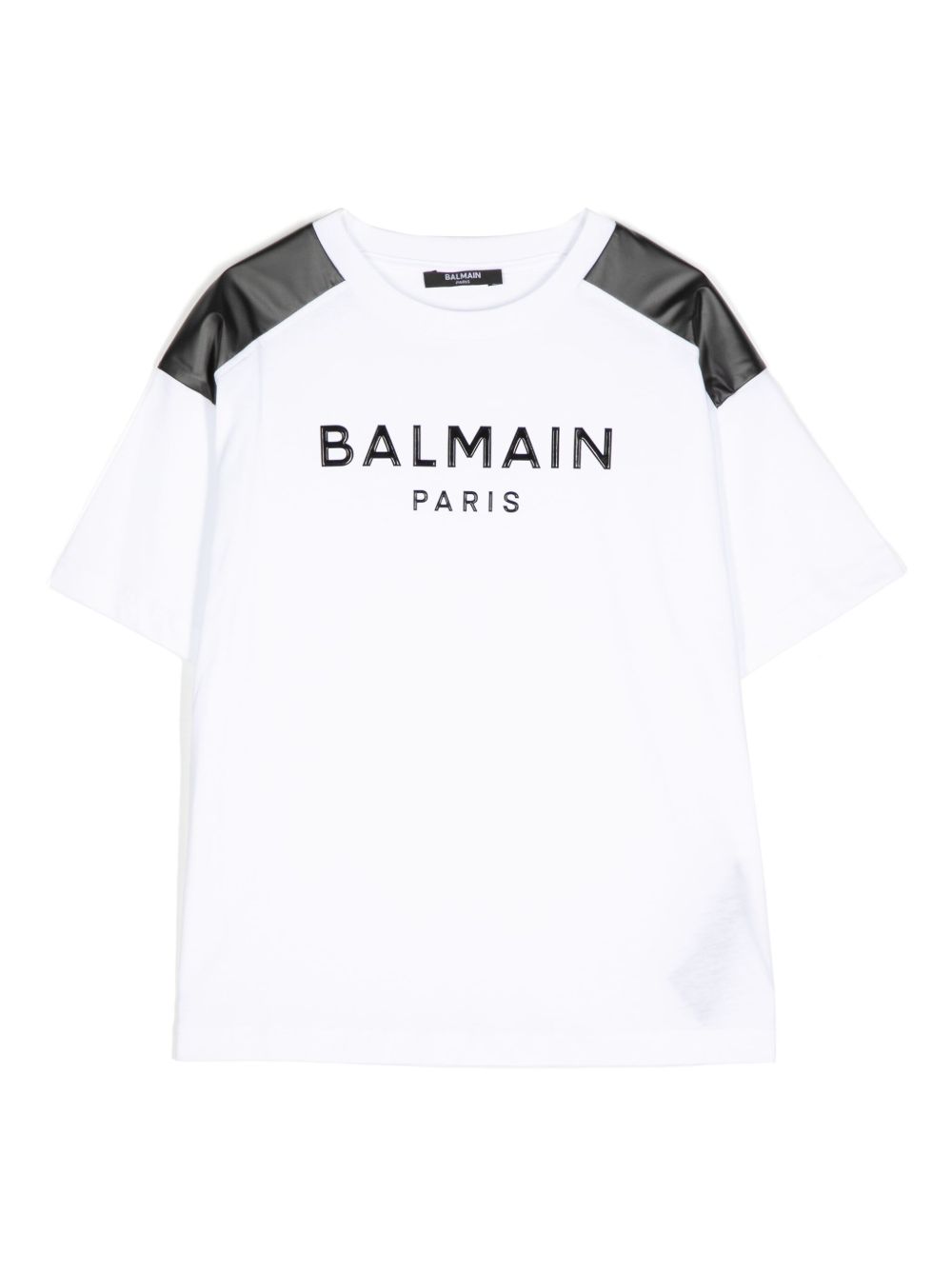 Balmain Kids 标贴T恤 - 白色