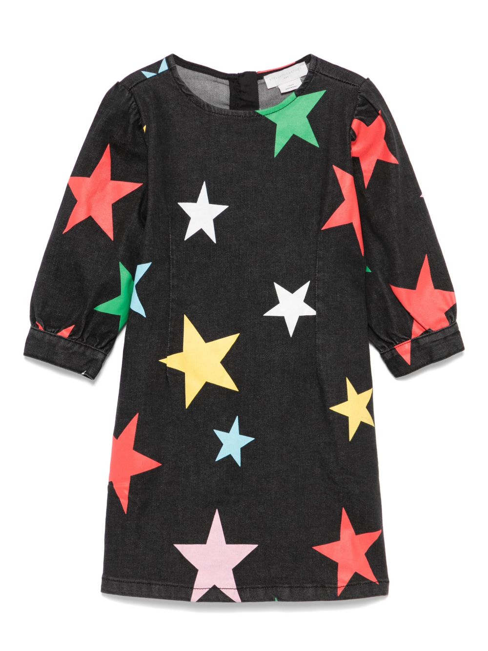 Stella McCartney Kids 星星印花连衣裙 - 黑色