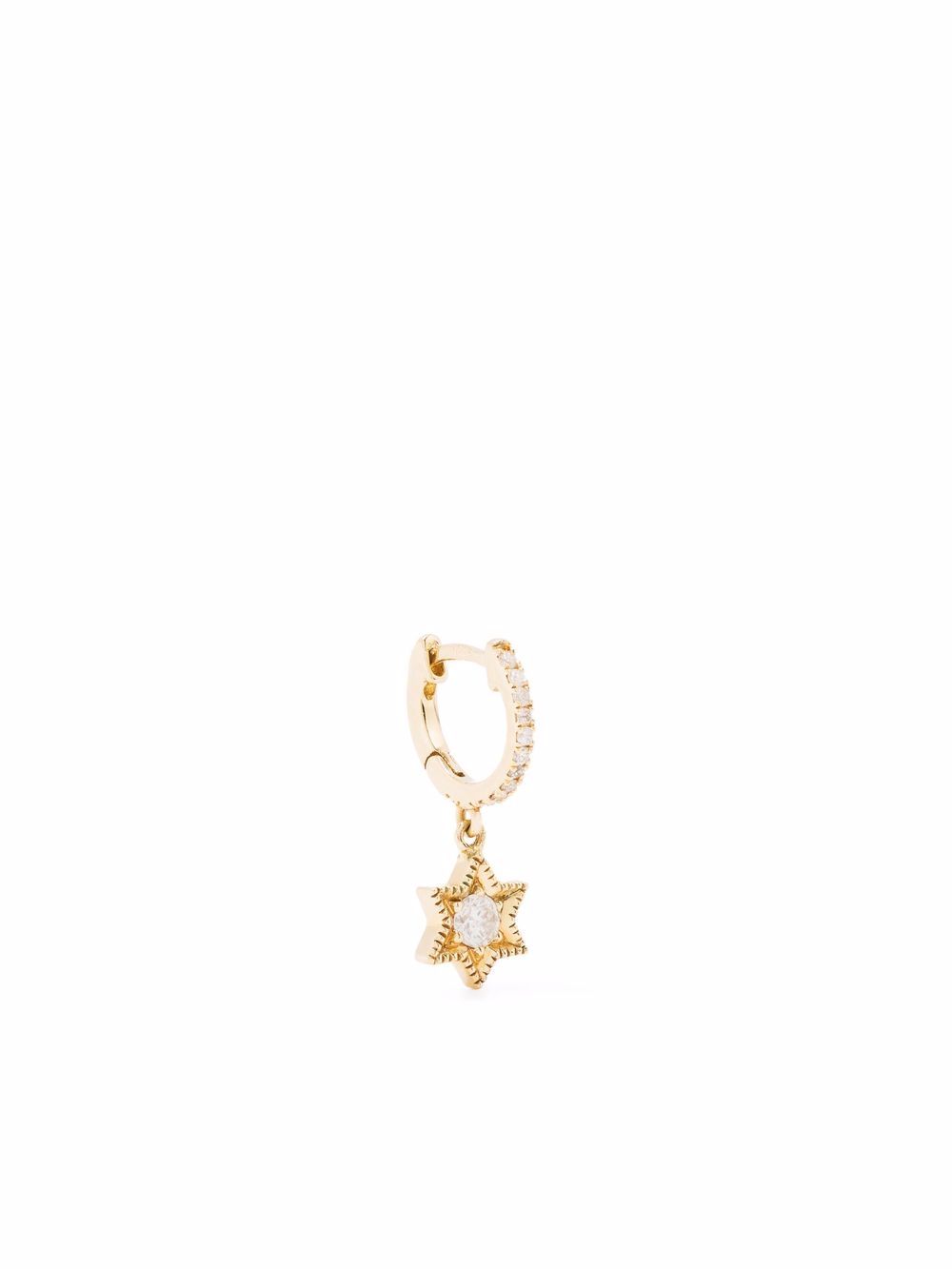 DE JAEGHER 18K黄金 Baby Star 钻石星星吊饰耳环 - 金色