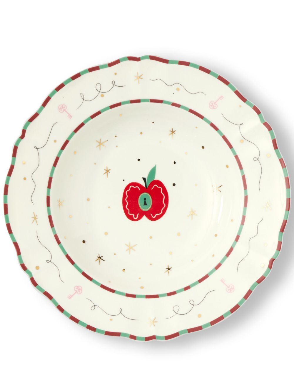 Bitossi Home Apple 陶瓷深盘（23厘米） - 白色