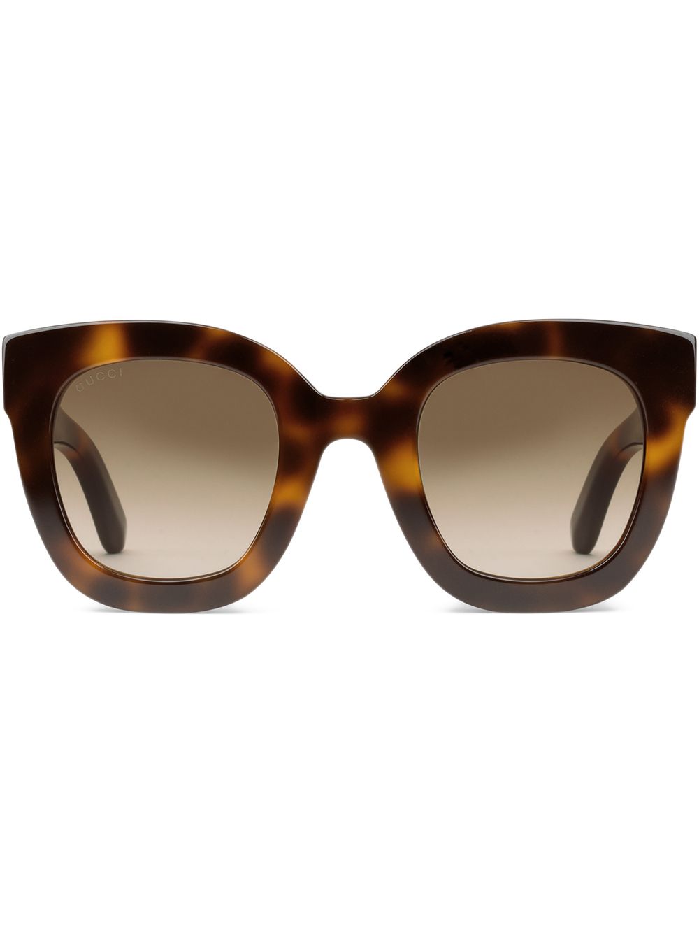 Gucci Eyewear 圆框醋酸纤维太阳眼镜 - 褐色