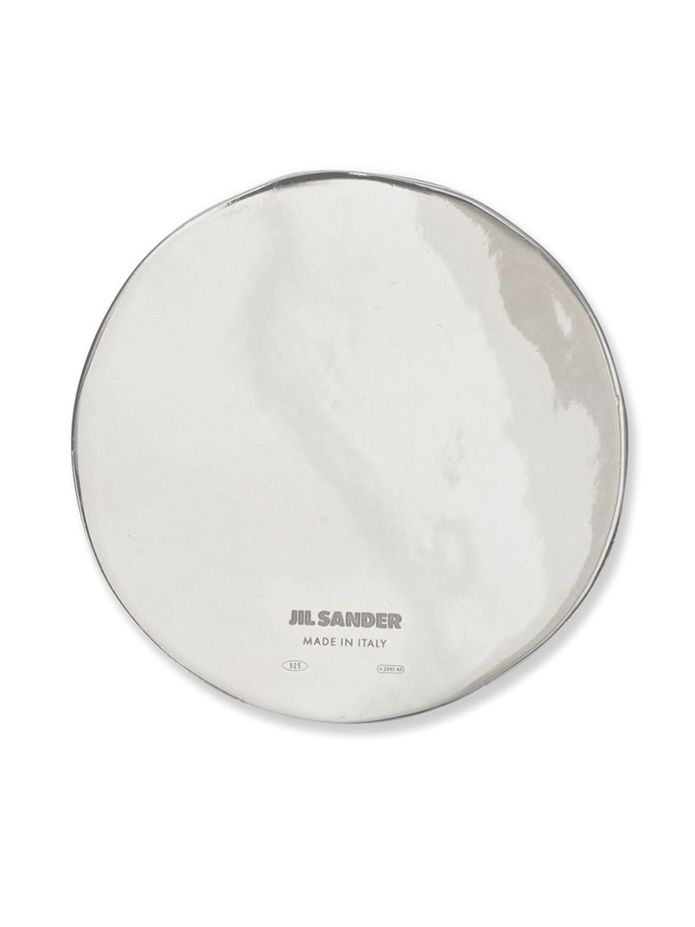 Jil Sander logo雕刻抛光别针 - 银色