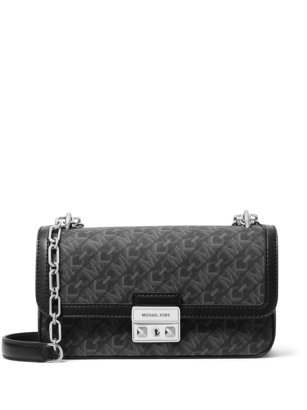 Michael Michael Kors Tribeca 经典logo印花单肩包 - 黑色