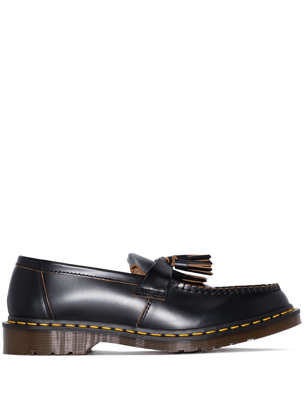 Dr. Martens Mie Vintage 流苏边皮质乐福鞋 - 黑色