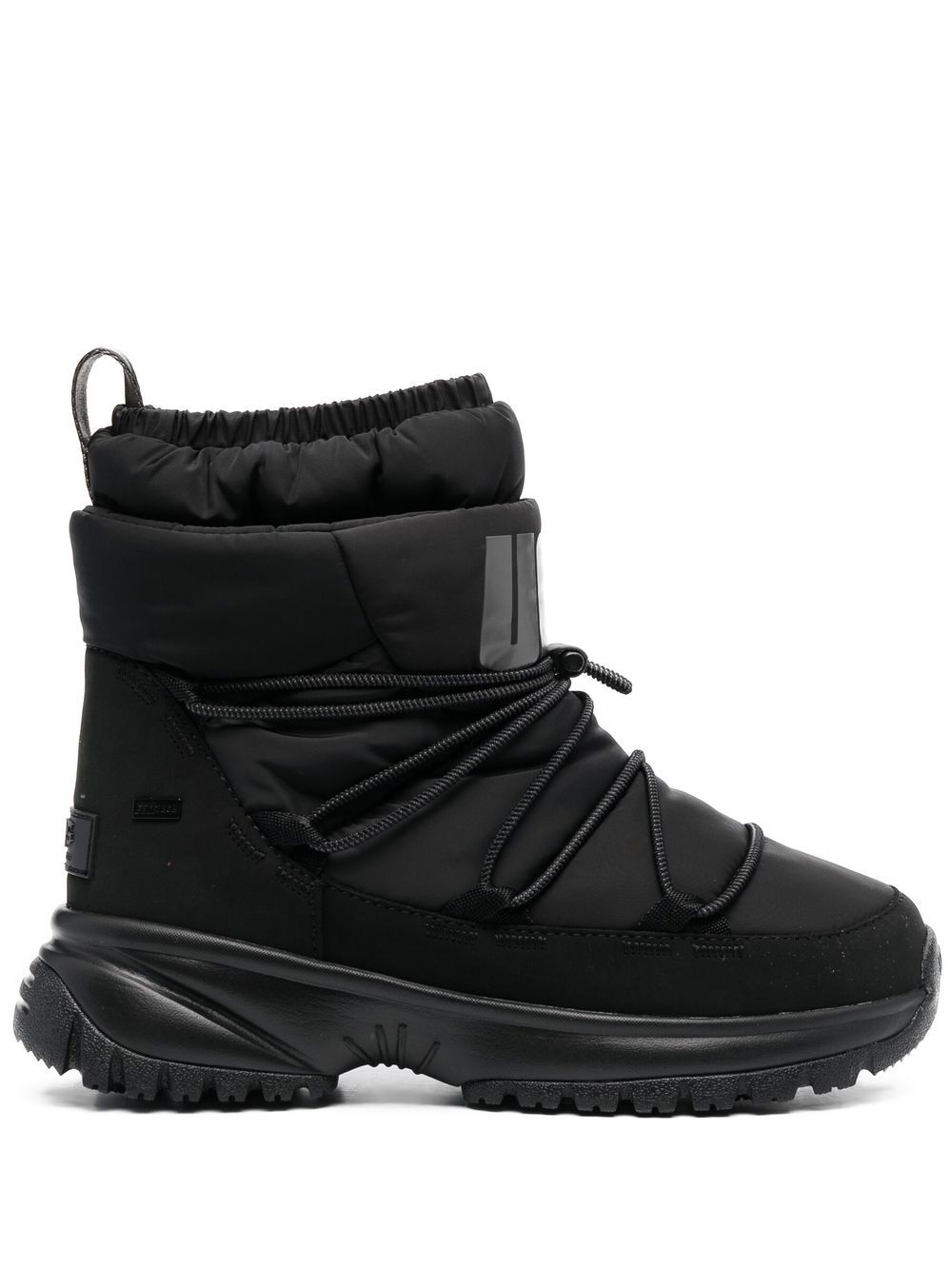 UGG logo印花填充短靴 - 黑色