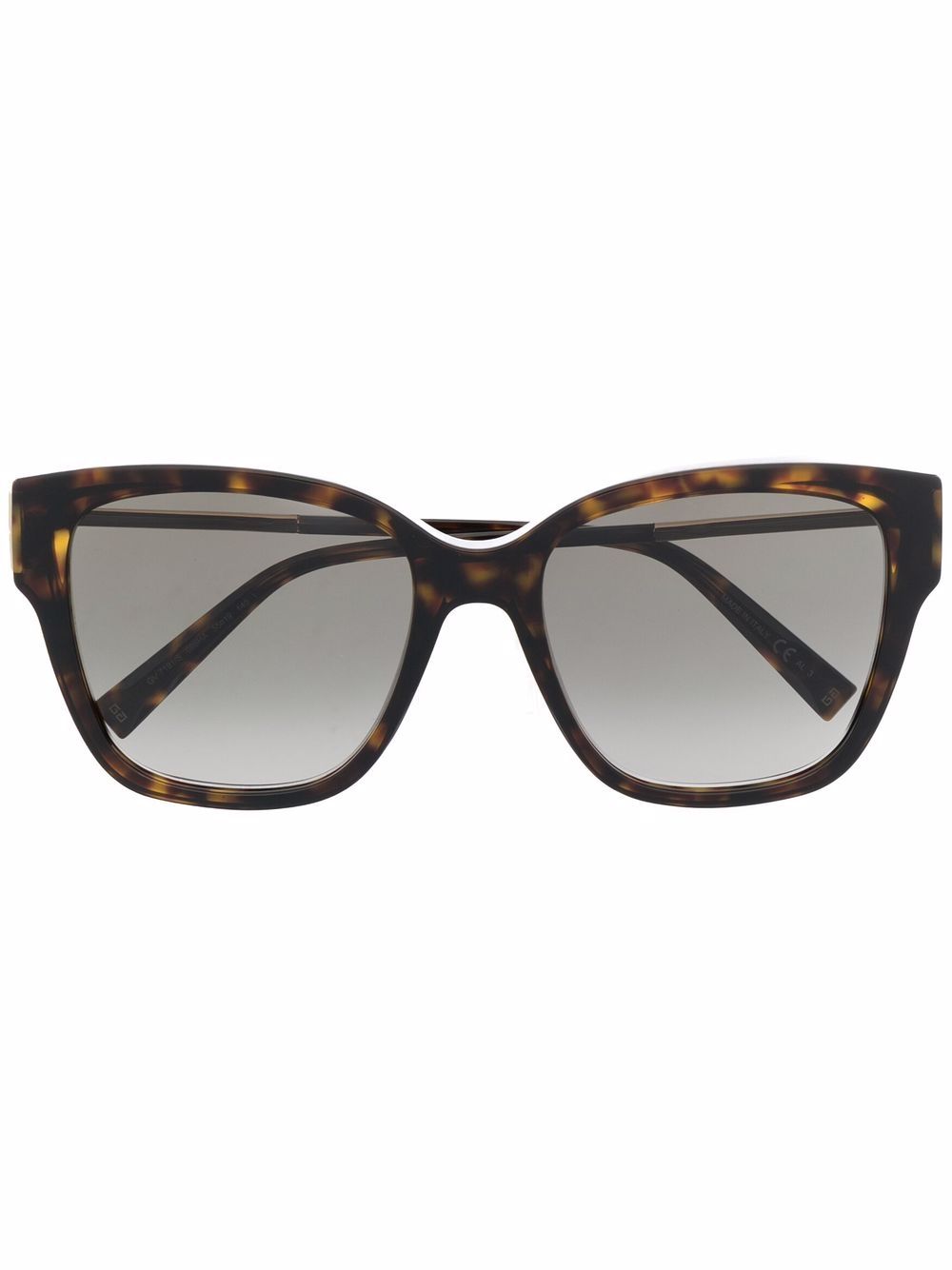 Givenchy Eyewear 玳瑁纹猫眼框太阳眼镜 - 褐色