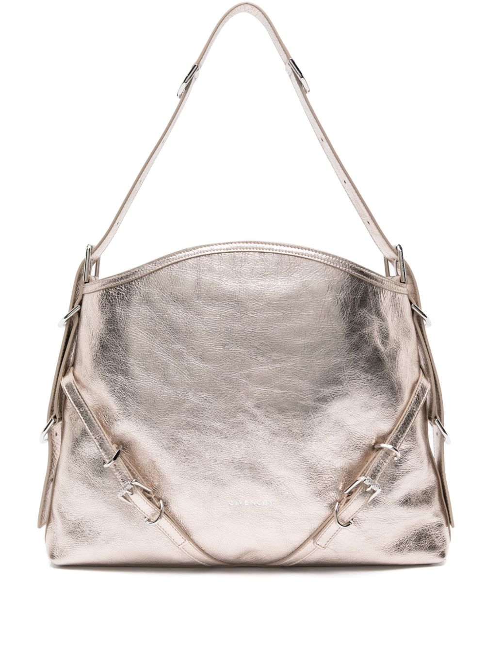 Givenchy Voyou 中号皮质单肩包 - 金色