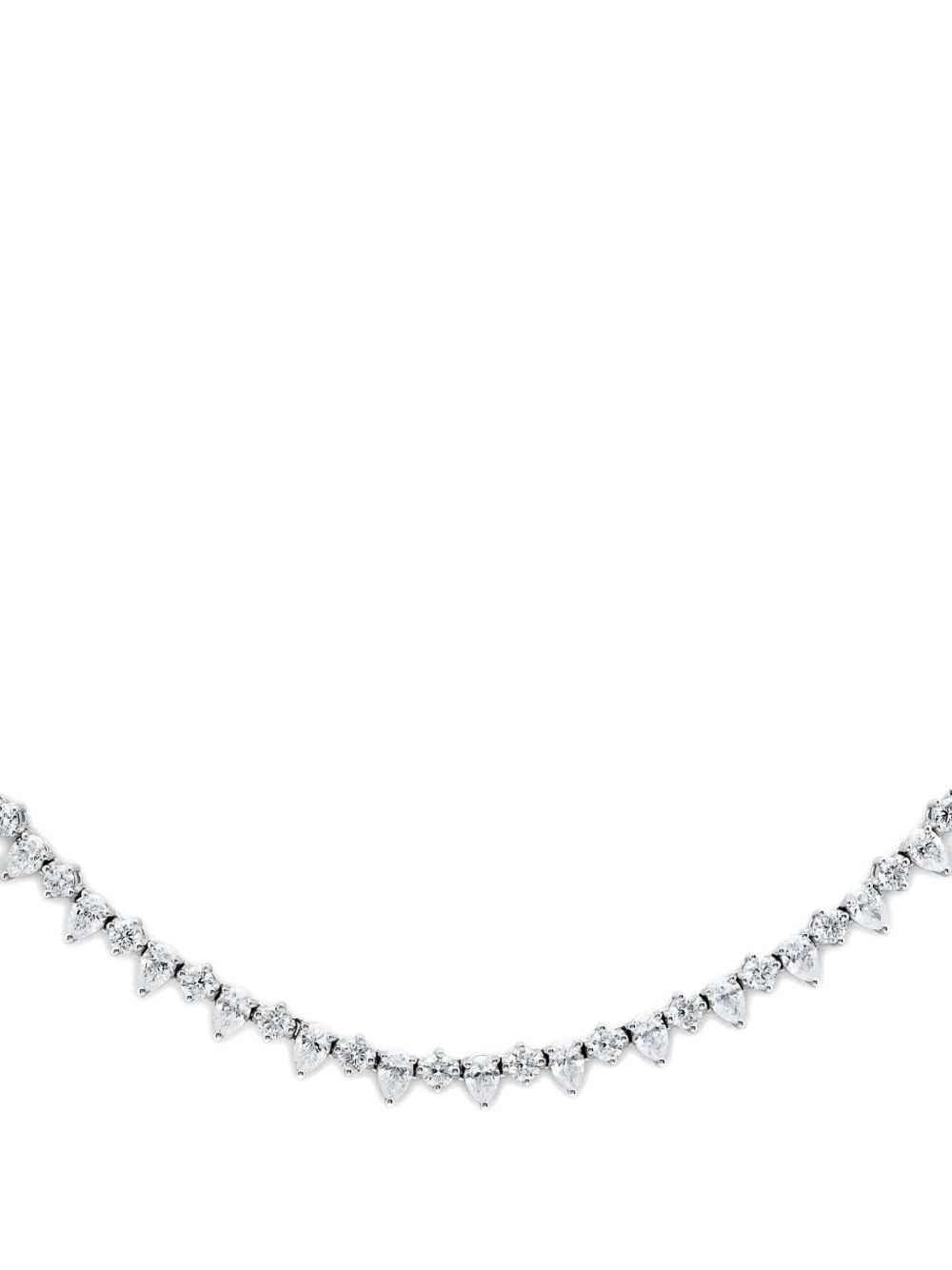 Jewels Aficionado 18K白金钻石项链 - 银色