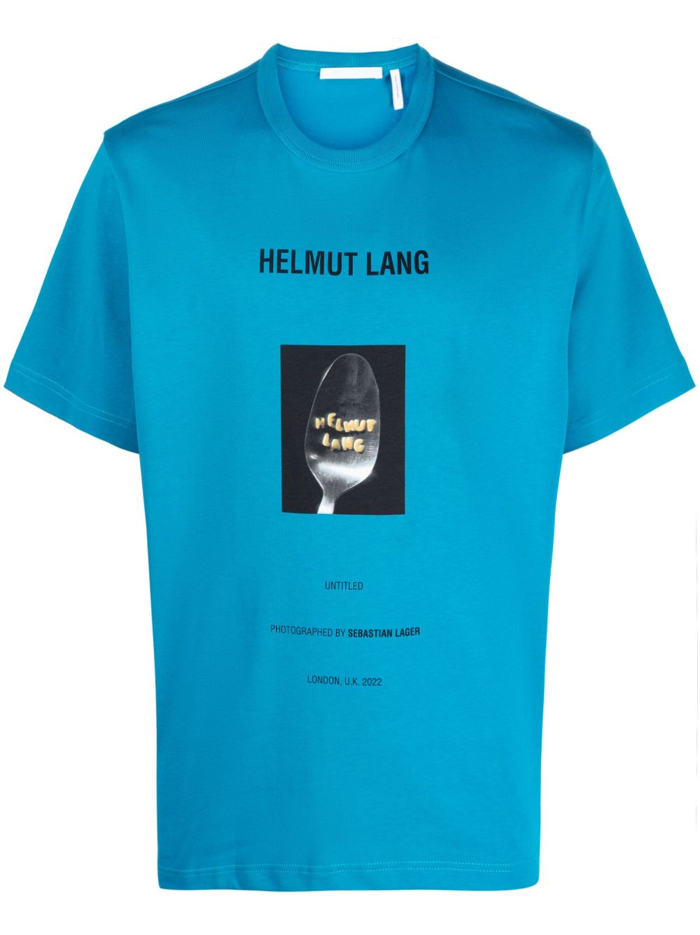 Helmut Lang 照片印花棉T恤 - 蓝色