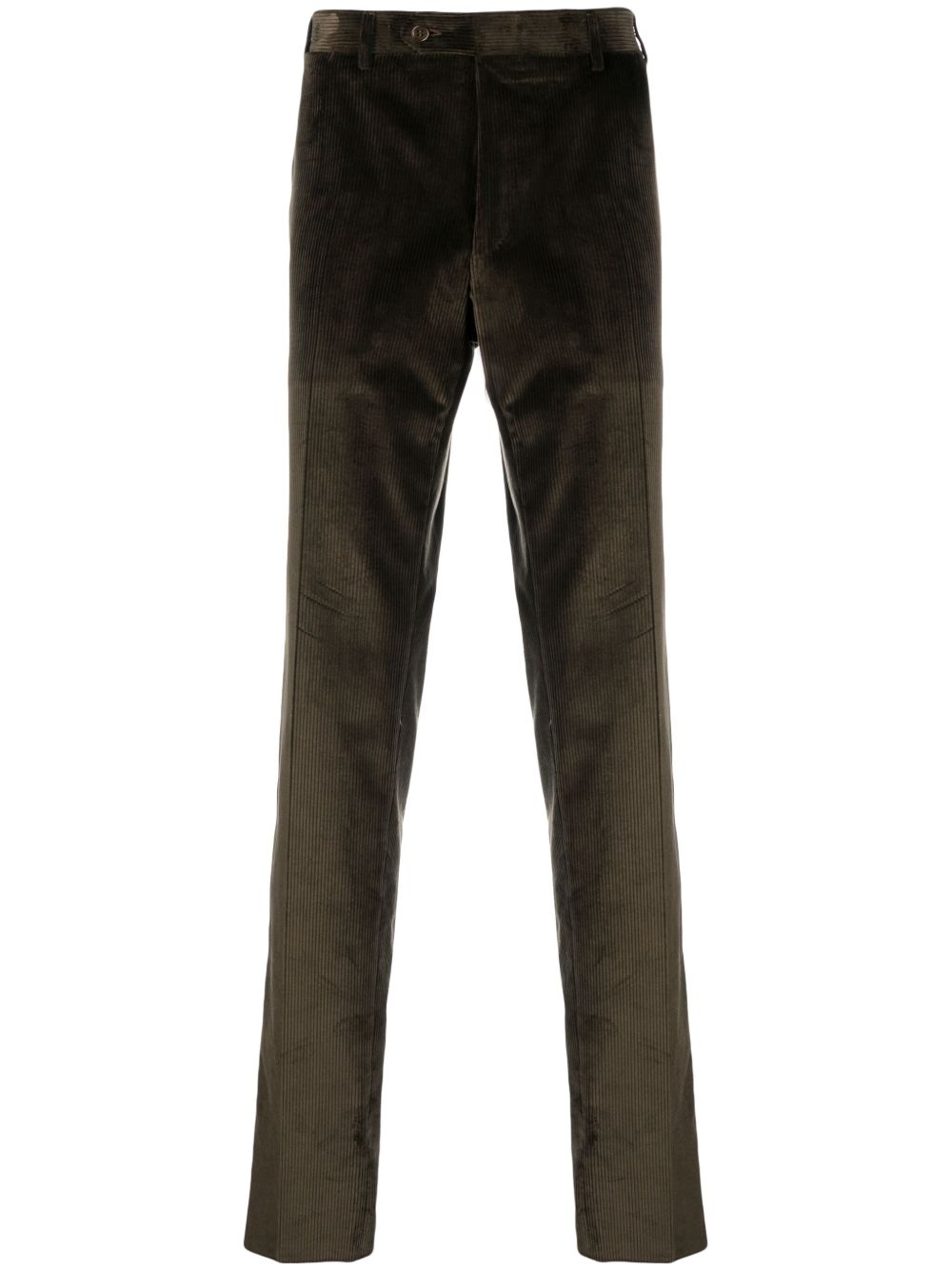 Canali 灯芯绒直筒牛仔裤 - 绿色