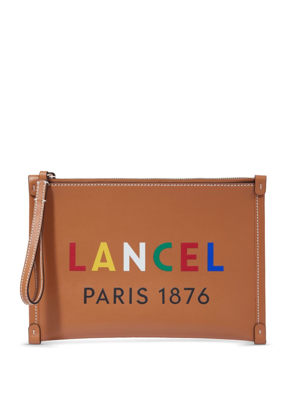 Lancel 拉链手拿包 - 褐色