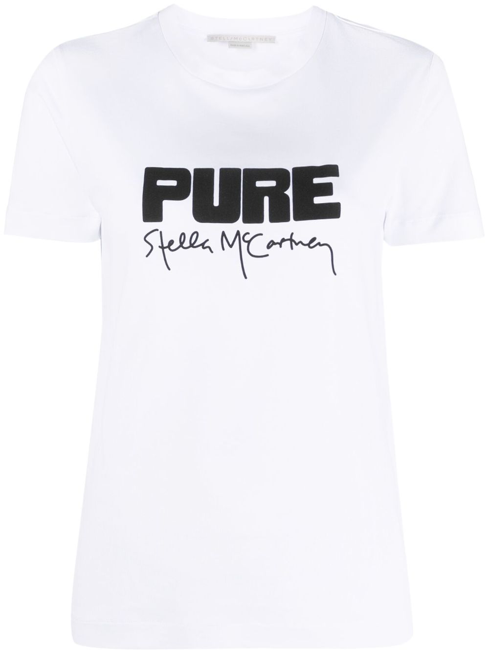 Stella McCartney logo印花棉T恤 - 白色