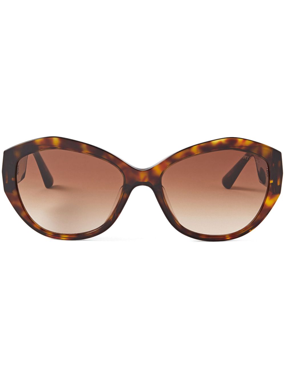Jimmy Choo Eyewear Anahi 圆框太阳眼镜 - 褐色
