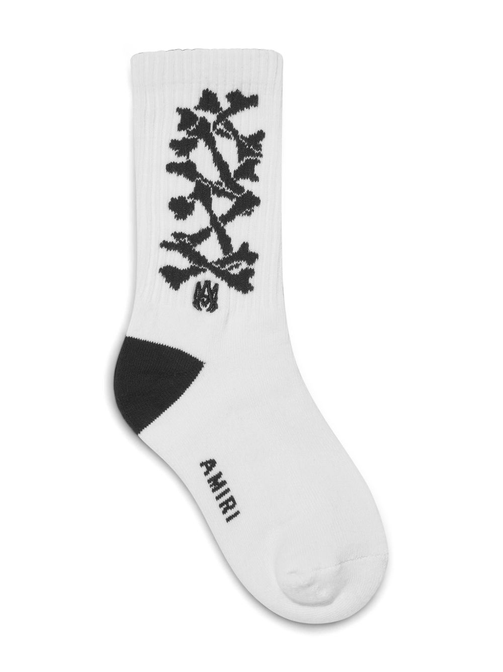 AMIRI KIDS 骨头印花针织袜 - 白色