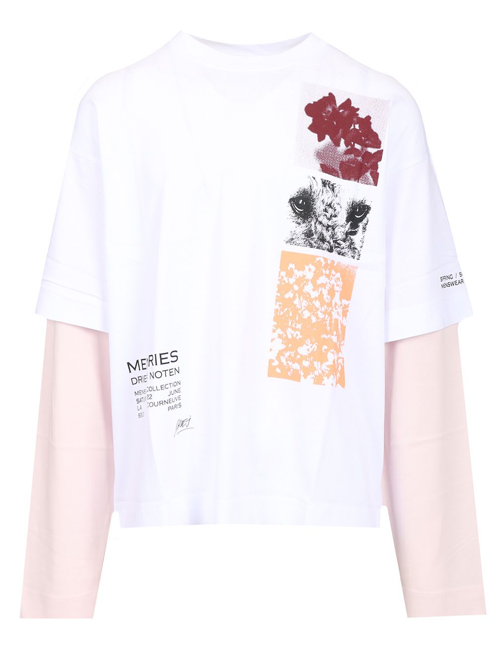 Dries Van Noten Hemmings 印花双层袖T恤