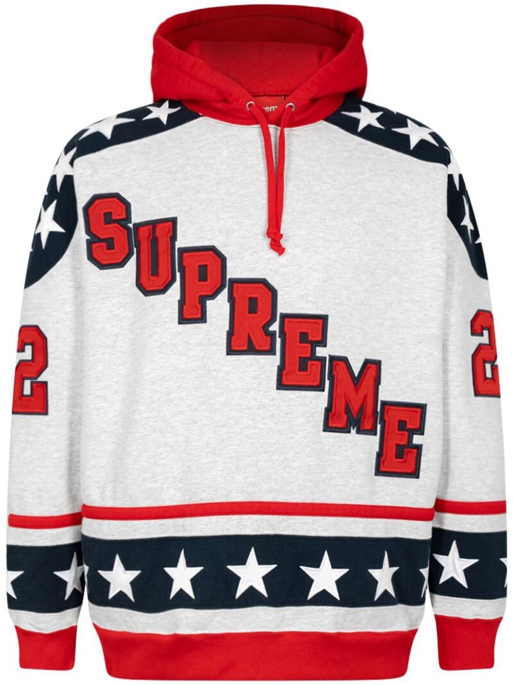 Supreme Hockey logo连帽衫 - 白色