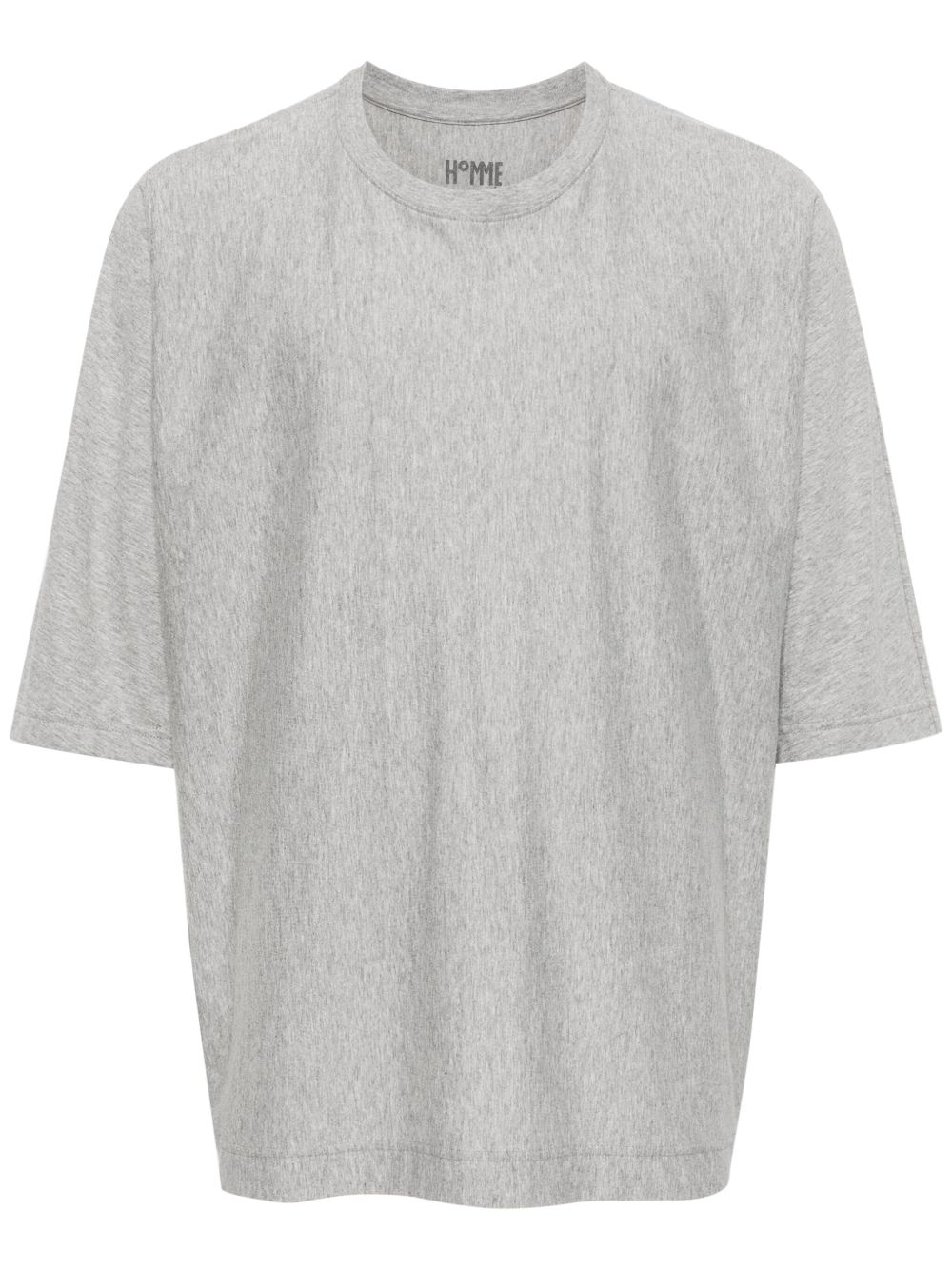 Homme Plissé Issey Miyake 纯色棉T恤 - 灰色