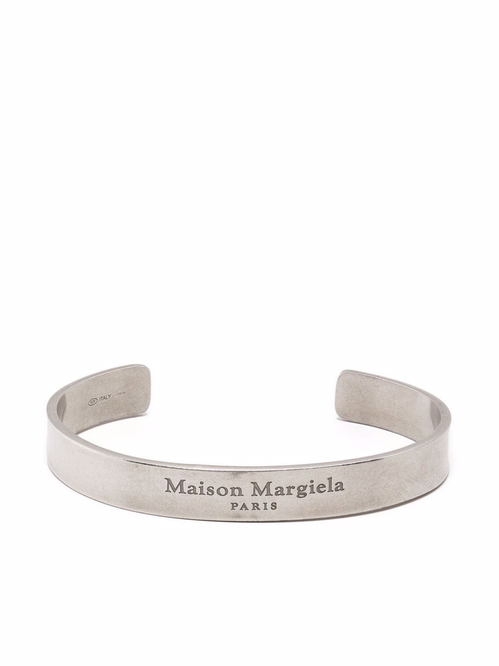 Maison Margiela 马丁·马吉拉时装屋 logo雕刻粗手镯 - 银色