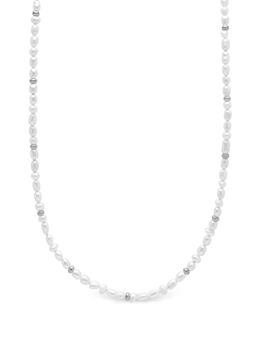 Nialaya Jewelry 巴洛克珍珠项链 - 白色