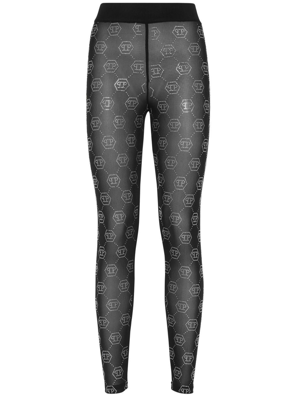 Philipp Plein 经典logo图案打底裤 - 黑色