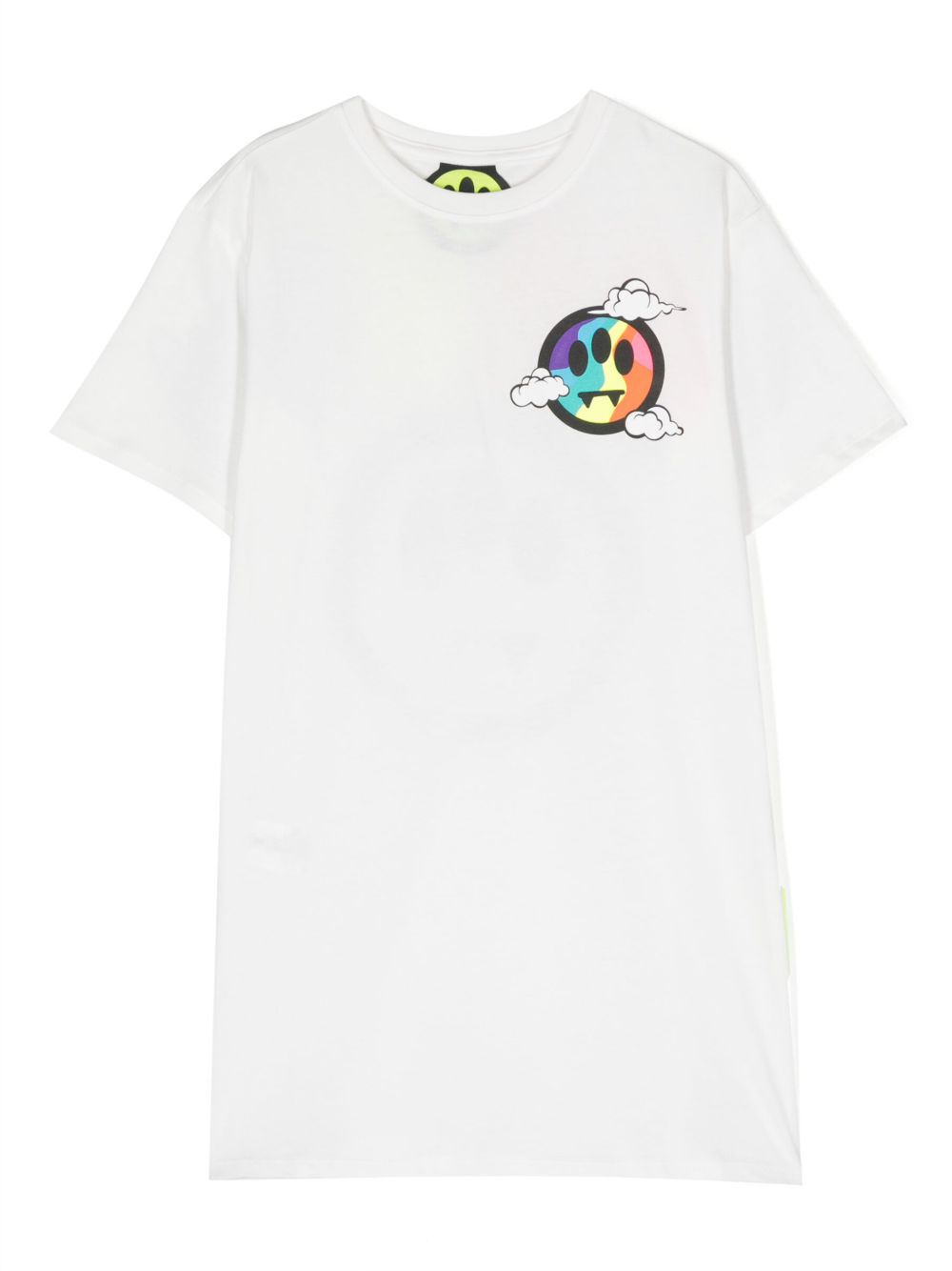Barrow kids logo印花T恤式连衣裙 - 白色