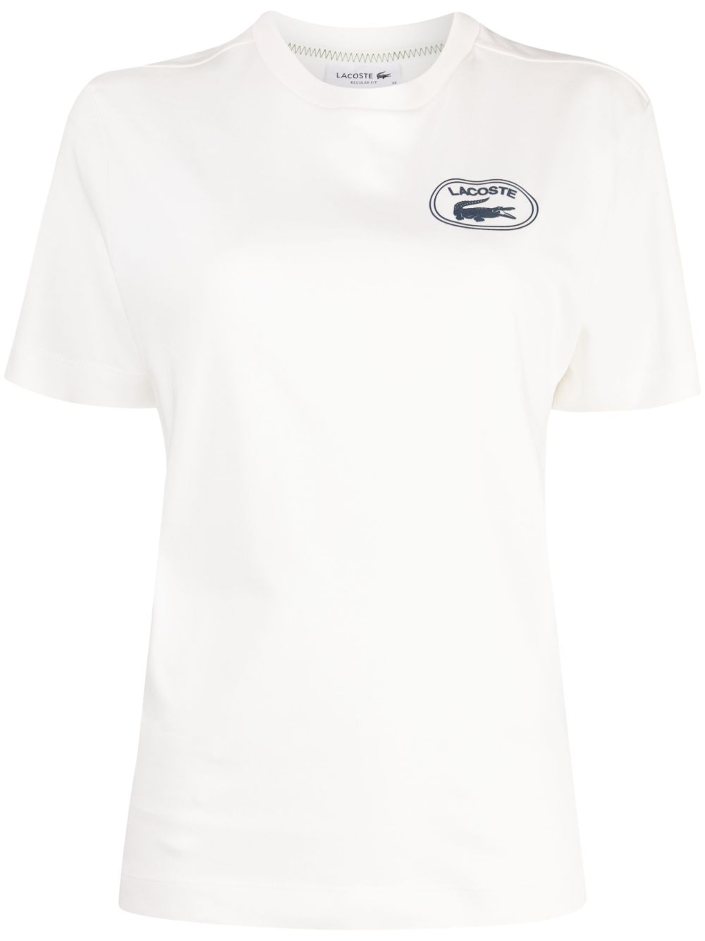 Lacoste Signature 印花棉T恤 - 白色