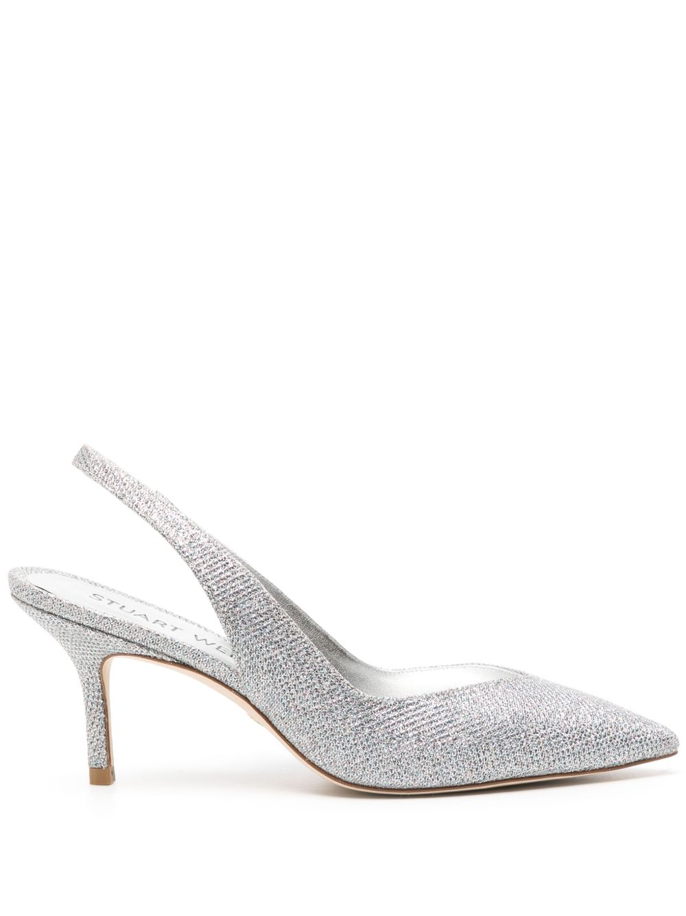 Stuart Weitzman Eva 裹踝高跟鞋 - 银色