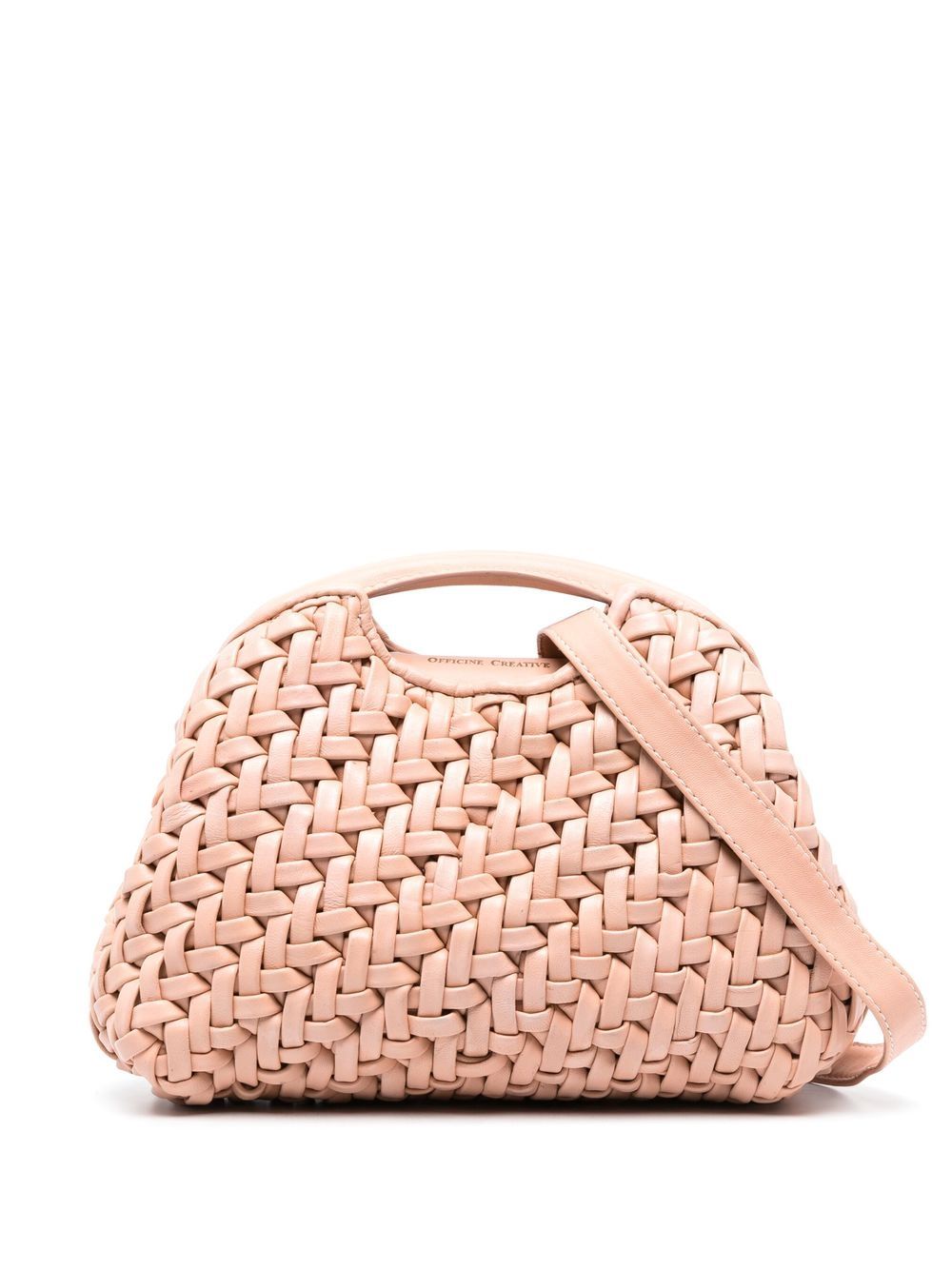 Officine Creative Helen 12 编织手提包 - 粉色