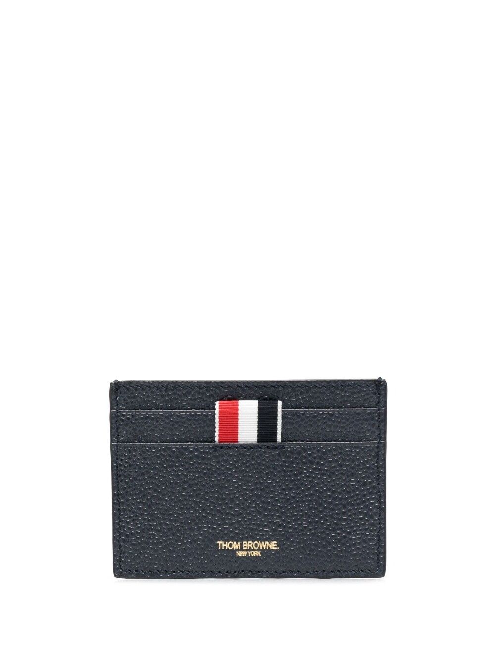 Thom Browne 四条纹皮质卡夹 - 黑色